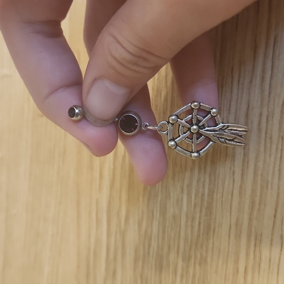 Dream Catcher Belly Button Ring - Picture 2 of 3